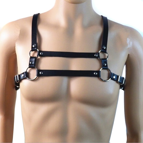 bröstsele i konstläder för män bondage clubwear co