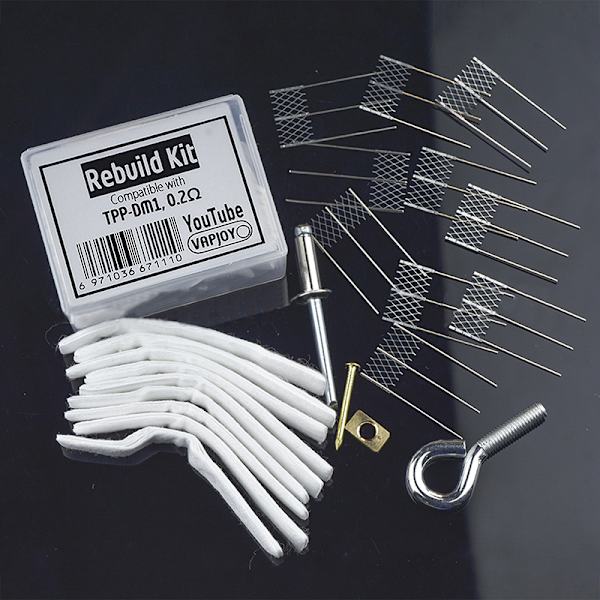 Gør-det-selv genopbygningssæt TPP DM1 0,2 ohm Mesh Coil Modstand Varmetråd 1Set