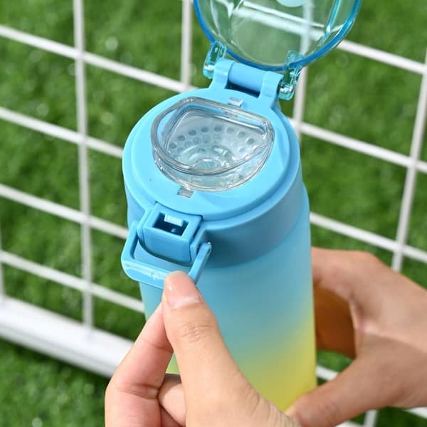 650ML Sportvattenflaska med stor kapacitet, gradientfärg, kopp D