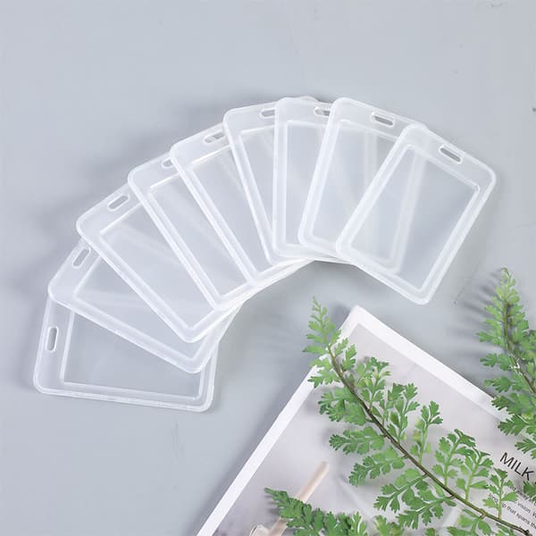 10 st nya plastkortsfickor med snodd Transparent ID-kort A3
