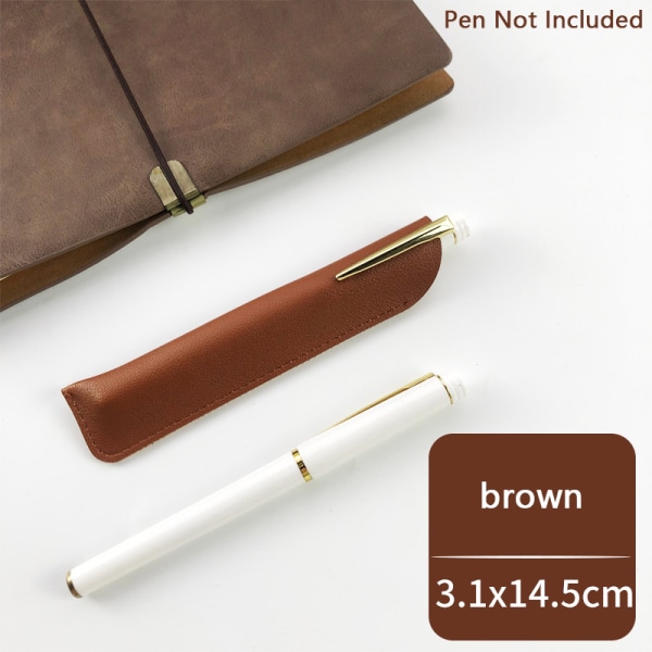 PU Läder Penna Skyddsfodral Slitstark Pen Bag Soli A8