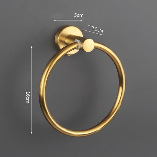 Badeværelseshåndklædeholder Rustfrit Stål 304 Håndklædestativ Ring Håndklæde silver