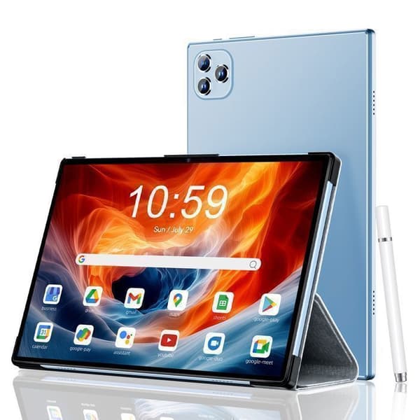 10,1" IPS 2,5D Tablet Android 13 LoseiPad Octa-core 6+64Go (128Go Utökningsbar) GPS 5+13MP Dual SIM 6000mAh Blå