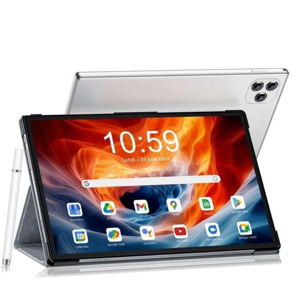 10.1" IPS 2,5D Tabletti Android 13 LoseiPad Octa-core 6+64Go (128Go Laajennettavissa) GPS 5+13MP Kaksikortti 6000mAh Hopea