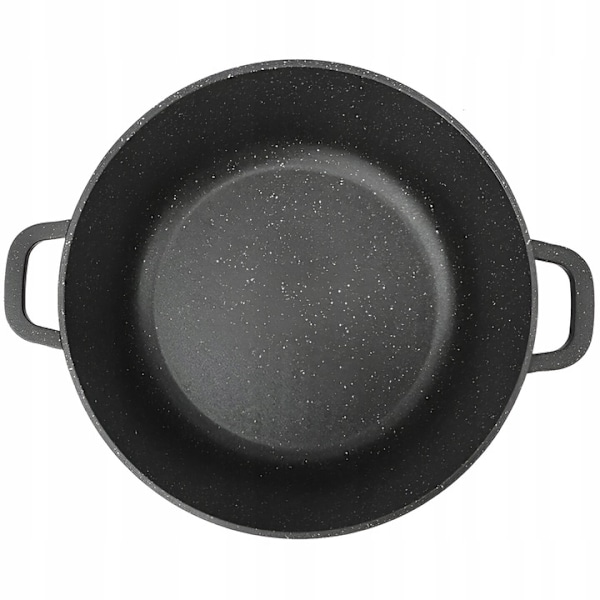 Kastrullset 12-delars Hemberg - non-stick marmor gryta och stekpanna - gjutet aluminium med glaslock - svart - induktion - flerskiktsbotten HB-7019