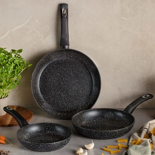 Stekpanneset – 3-delat non-stick set för induktion och gas, 20/24/28 cm