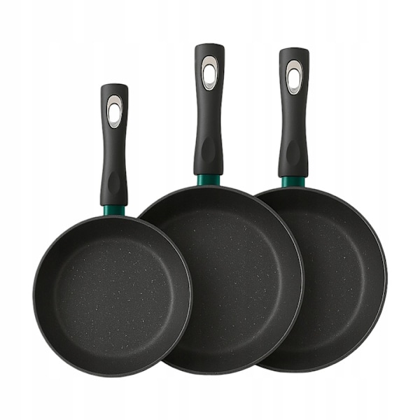 Edenberg stekpanneset i 3 delar – 20/24/28 cm – gas, induktion, non-stick-beläggning, smidd aluminium
