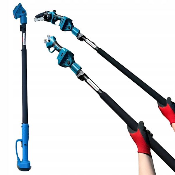Batteridriven Sekatör 48v 2x Batterier Teleskopisk Bom Och  Motorsåg 6",8"  Klipning Upp Till 4 M Set