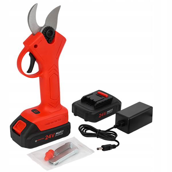 Sekatör Batteridriven 24v Brushless – 2 Batterier+handskar| För Trädgård & Grenklippning