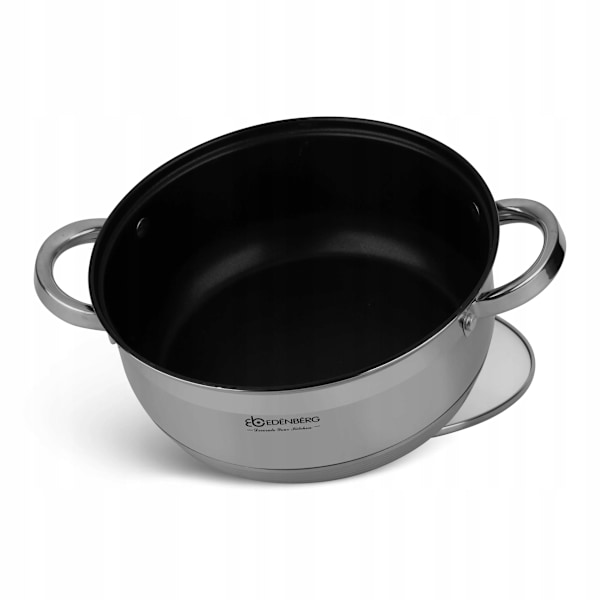 Edenberg Kastrullset EB-4010 – 12 delar i rostfritt stål