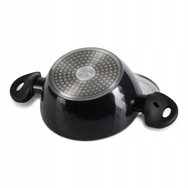 Edenberg Kastrullset med Glaslock – Marmorerade Non-Stick-Grytor – PFOA-fria
