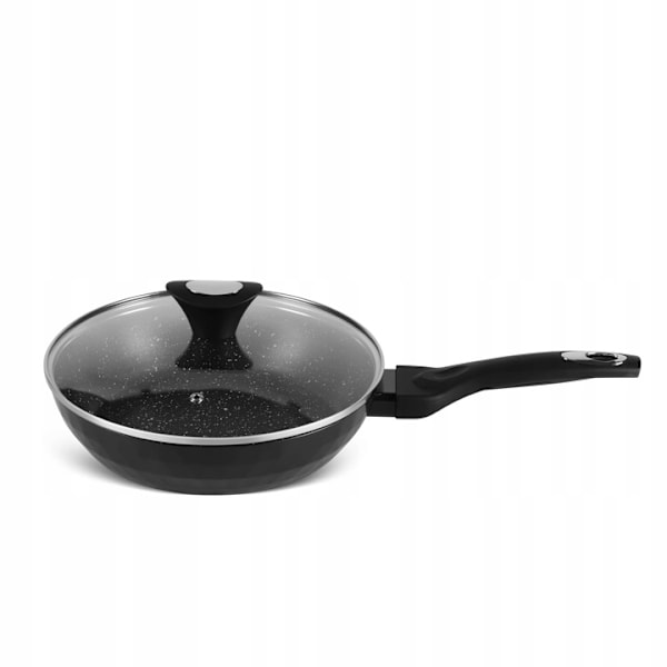Edenberg Kastrullset med Glaslock – Marmorerade Non-Stick-Grytor – PFOA-fria