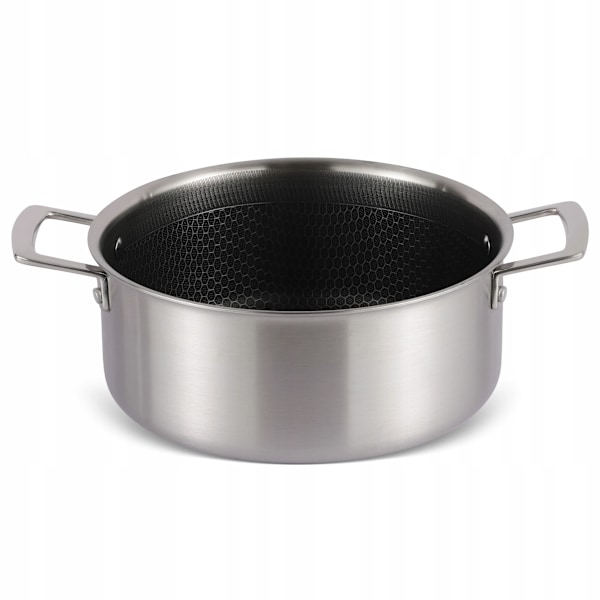 Gryta med glaslock i rostfritt stål 2,8 L med non-stick-beläggning – Edenberg EB-17051
