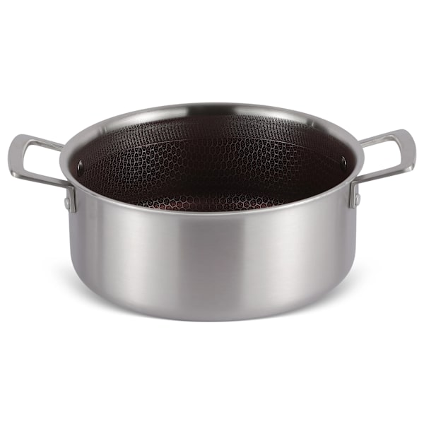 Gryta med lock i rostfritt stål 3,5 L med non-stick-beläggning – Edenberg EB-17057