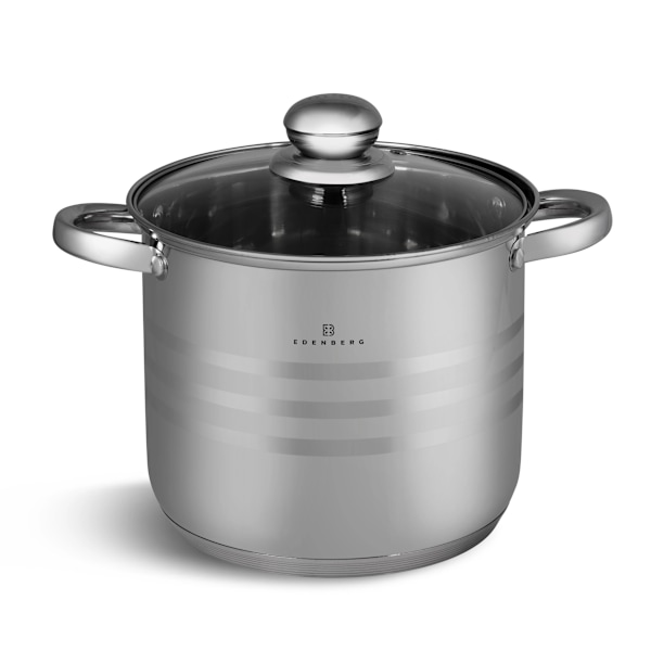 Kastrullset Edenberg i rostfritt stål med non-stick-beläggning – 6 delar