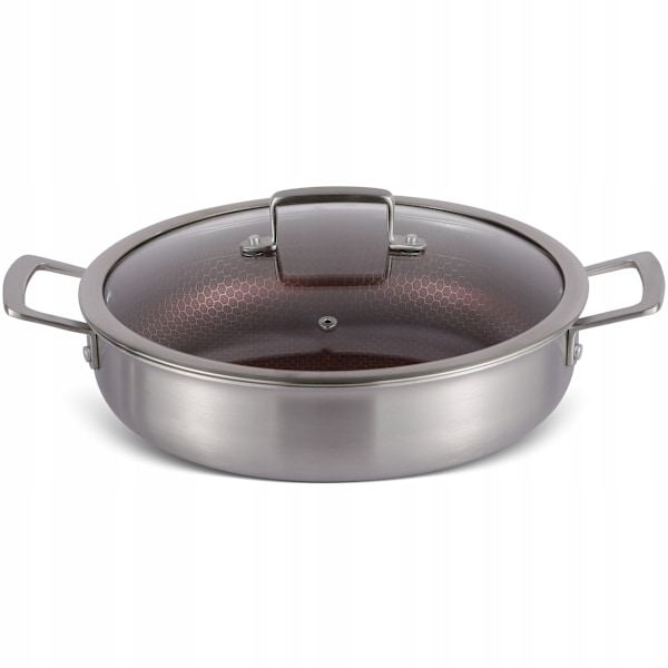 Sautépanna med lock 2,8 L i rostfritt stål med non-stick-beläggning – Edenberg EB-14923