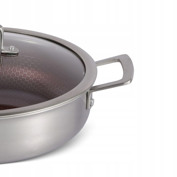 Sautépanna med lock 2,8 L i rostfritt stål med non-stick-beläggning – Edenberg EB-14923