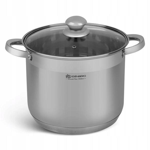 Edenberg Kastrullset EB-4010 – 12 delar i rostfritt stål