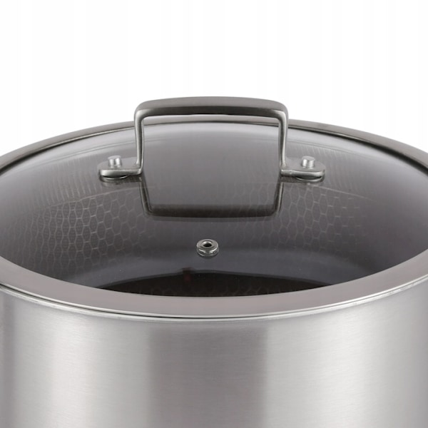 Gryta med lock i rostfritt stål 3,5 L med non-stick-beläggning – Edenberg EB-17057