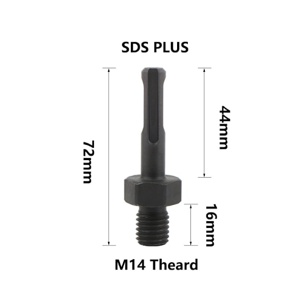 2 Stk. Boremaskineadapter - 5/8\"-11 Han til SDS Plus Skaftadapter til Diamantbor | Kort Adapter for Nem Boring