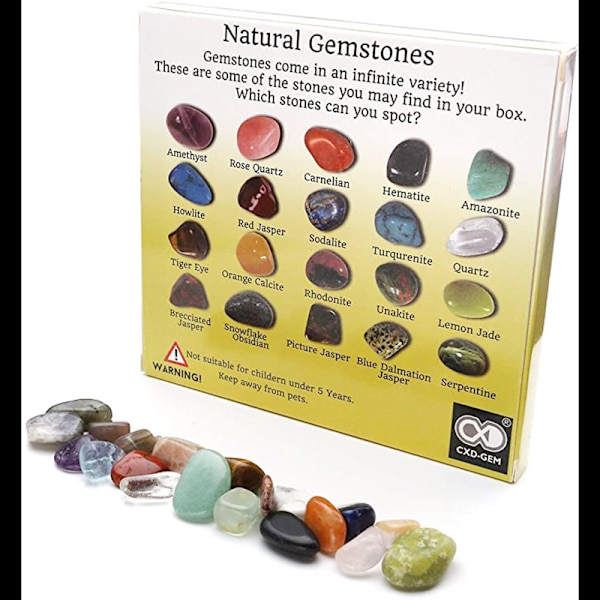20 luonnonvoimakiviä Chakra Healing Crystals Red