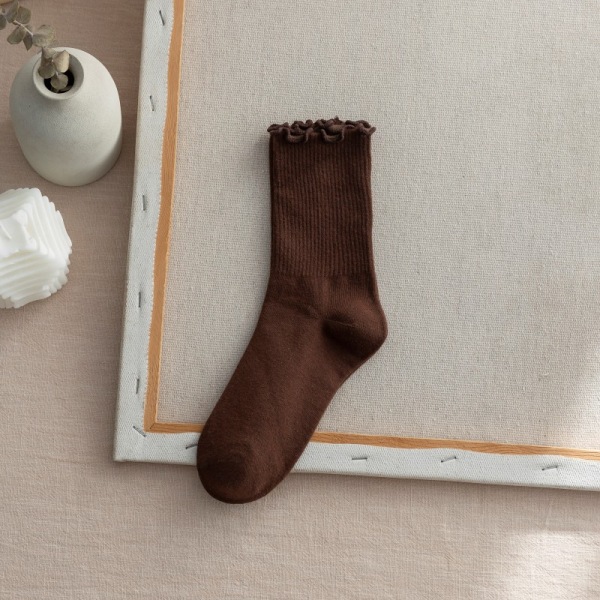 Hold dig stilfuld med 6 par frilled høje strop sokker Alsidige og El