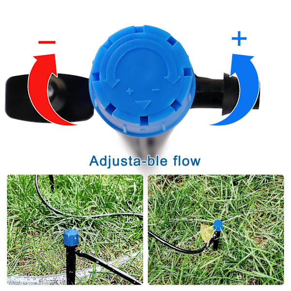 20 stk. justerbar drypvandingssprinkler, 360 graders 8-huls mikro drypvandingssprinkler