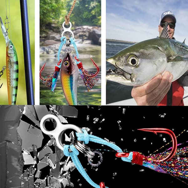 Fiskeri Splitringe, 60 stk. Høj Styrke Rustfrit Stål Solid Fiskeri Figur 8 Jigging Ringe Lokkemadforbindelse