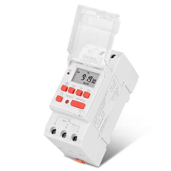 Elektrisk vandvarmer timer switch, digital timer switch 30A LCD-display 1 sekund timer digital timer relæ 220V