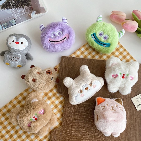Sød bamse plys nøglering 10CM hvid