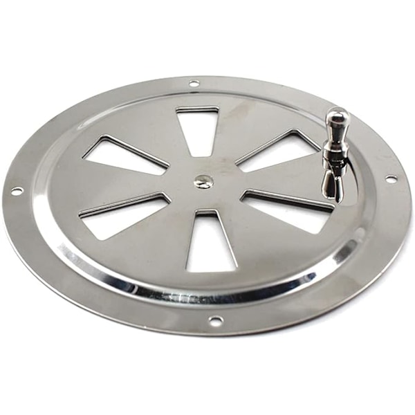 Sæt med 2 runde ventilationsriste, 316 rustfrit stål, diameter 12,4 cm
