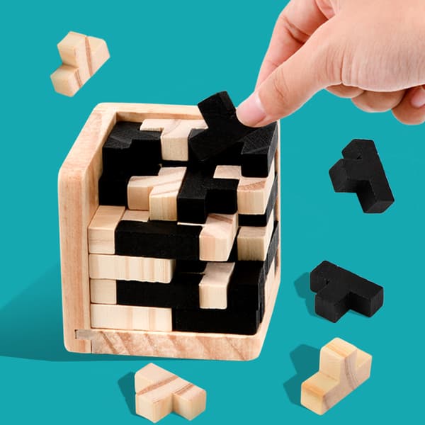 3D-puslespill i tre, for barn og voksne