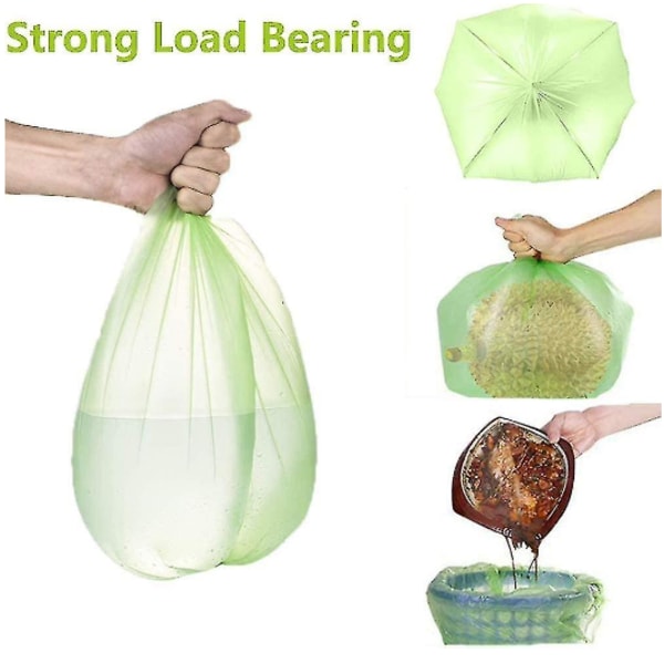 100-pack 50*60 cm gröna ekologiska soppåsar, rivsäker, matavfall