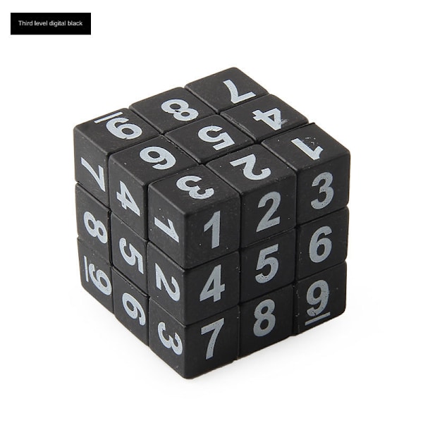 Numeropalapelikuutio musta
