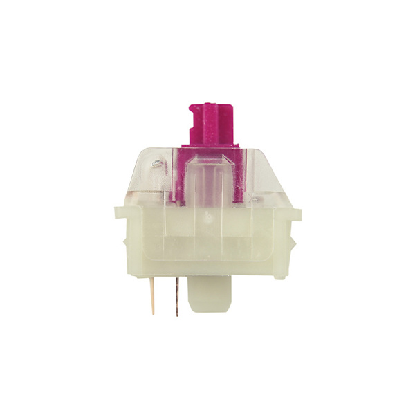 Silient Pink tangentbordsbrytare, Taktil RGB LED 55gf Black-Plated Spr