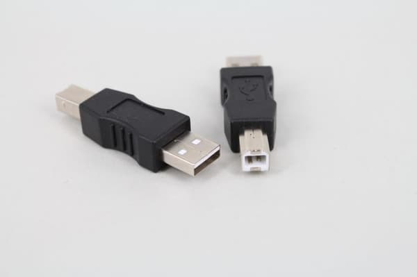 2 kpl Tulostinsovitin USB-uros B-uros USB-sovitinmuunninliitin A