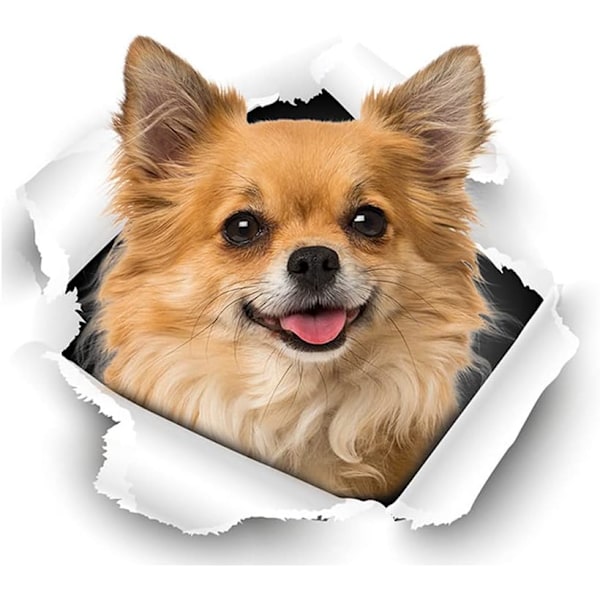 Bildekal, 3D-bildekaler Vinylbildekaler Roliga Kreativa Hundbildekal Dekal för Fönster, Vägg, Dörr, Huvdekaler Hunddekal