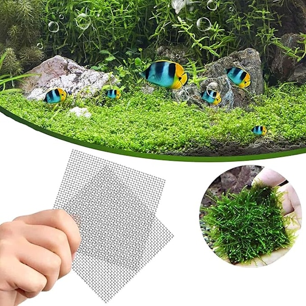14 Stycken 8 X 8 CM Moss Akvatisk Växt Dekoration Moss Akvatisk Växt Tillbehör Rostfritt Stål Finmaskigt Nät Växtnät För Moss Akvatisk Växt A