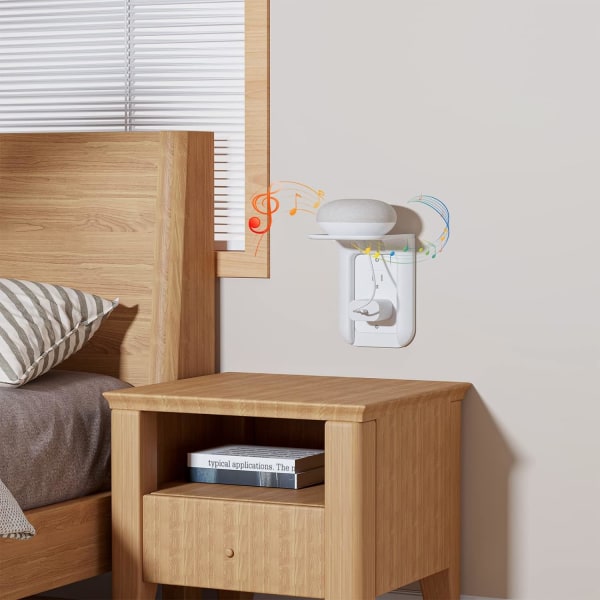 Stikkontakt Hylde Vægbeslag, Badeværelse Væg Standard Vertikal Duplex Væg Hyldearrangør til Smart Home Decor Pladsbesparende Elværktøj