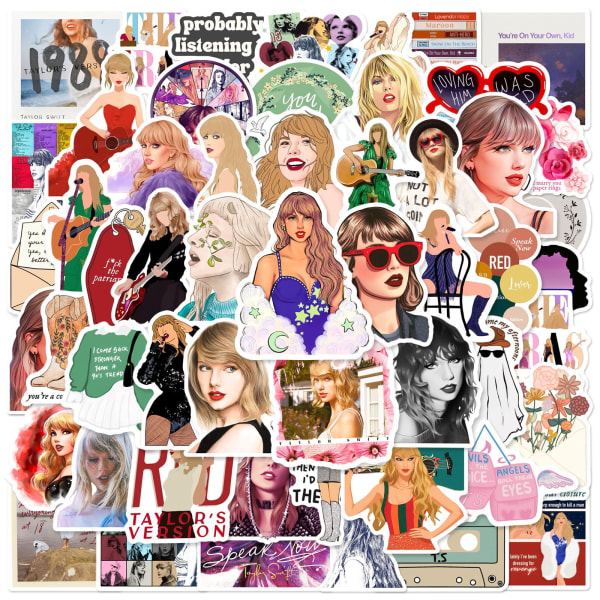 200 stk/sett Taylor Swift Merch Taylor Klistremerker Klistremerker Trendy Vinyl La