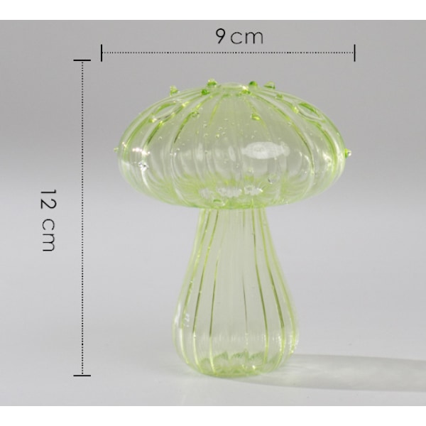 Kreativ glasblomster vase Delikat svampeformet hydroponisk plante P