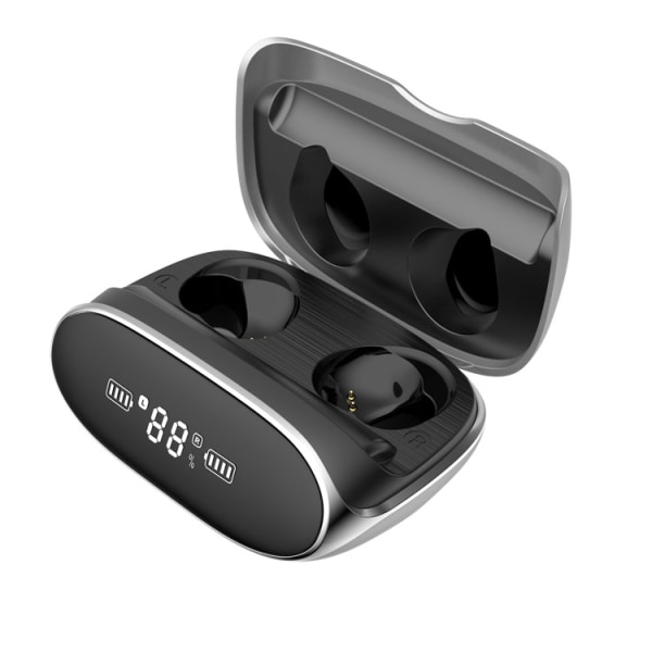 Metaltekstur Luoda Bluetooth 5.0, high-definition lydkvalitet, in-ear sportshovedtelefoner, sølvgrå