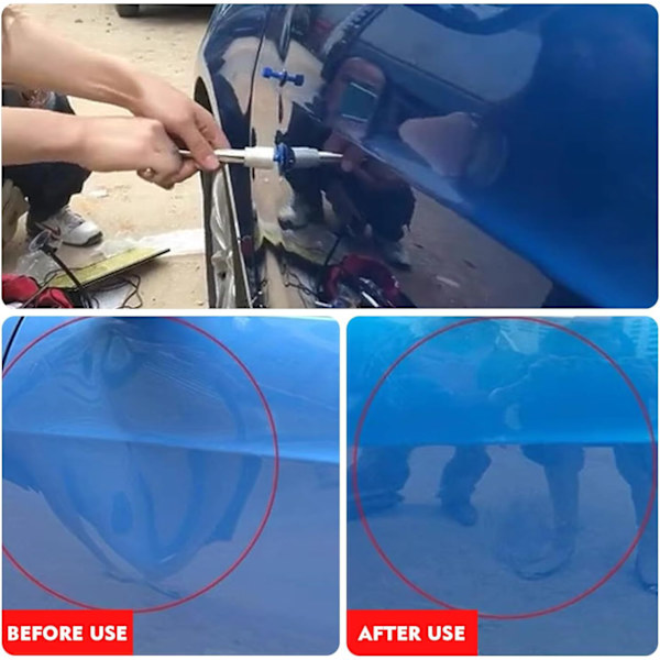 19-delad T-bar reparationshammare med sugkopp, bilbulksreparationssats, bil