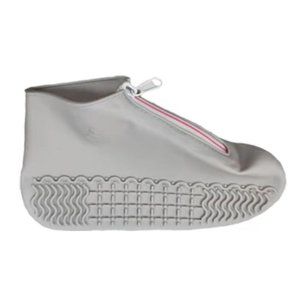 Vattentäta skoöverdrag med dragkedja - Large - Storlek 43-46-grå