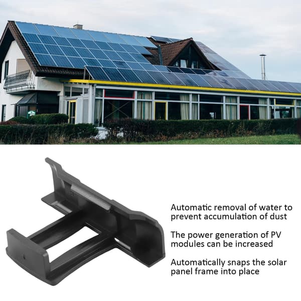 20 stk. Solcellepanel Vannavløpsklips PV Moduler Rengjøring 30mm Vannavløpsklips