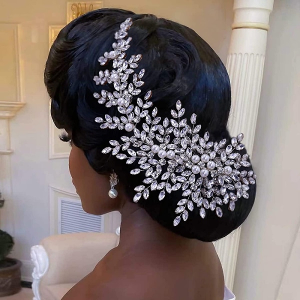Wedding Hair Comb Pearl Rhinestones Hair Clips Crystal Bridal Hair Accessor