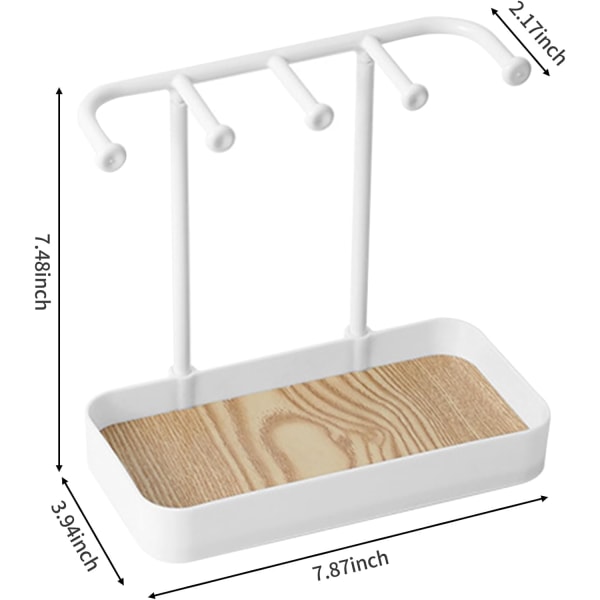 Stativ för smycken, Organizer med träbricka, Halsband D