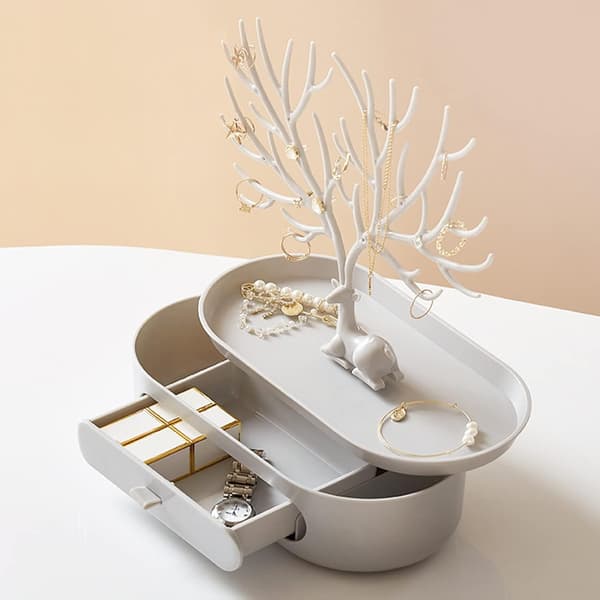 Älghornsformad smyckesdisplay, trädformad smyckesdisplay