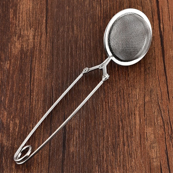 Te-kugle, 5 stk. te-tænger i rustfrit stål, kugleformet te-infuser, finmasket si-tang, te-infuser, til løs te og krydderier Ø