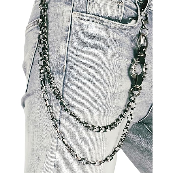 Unisex Punk Kæder til Bukser, Kraftige Bæltekæder Hip Hop Bukser Jeans Kæde til Pung Nøgler